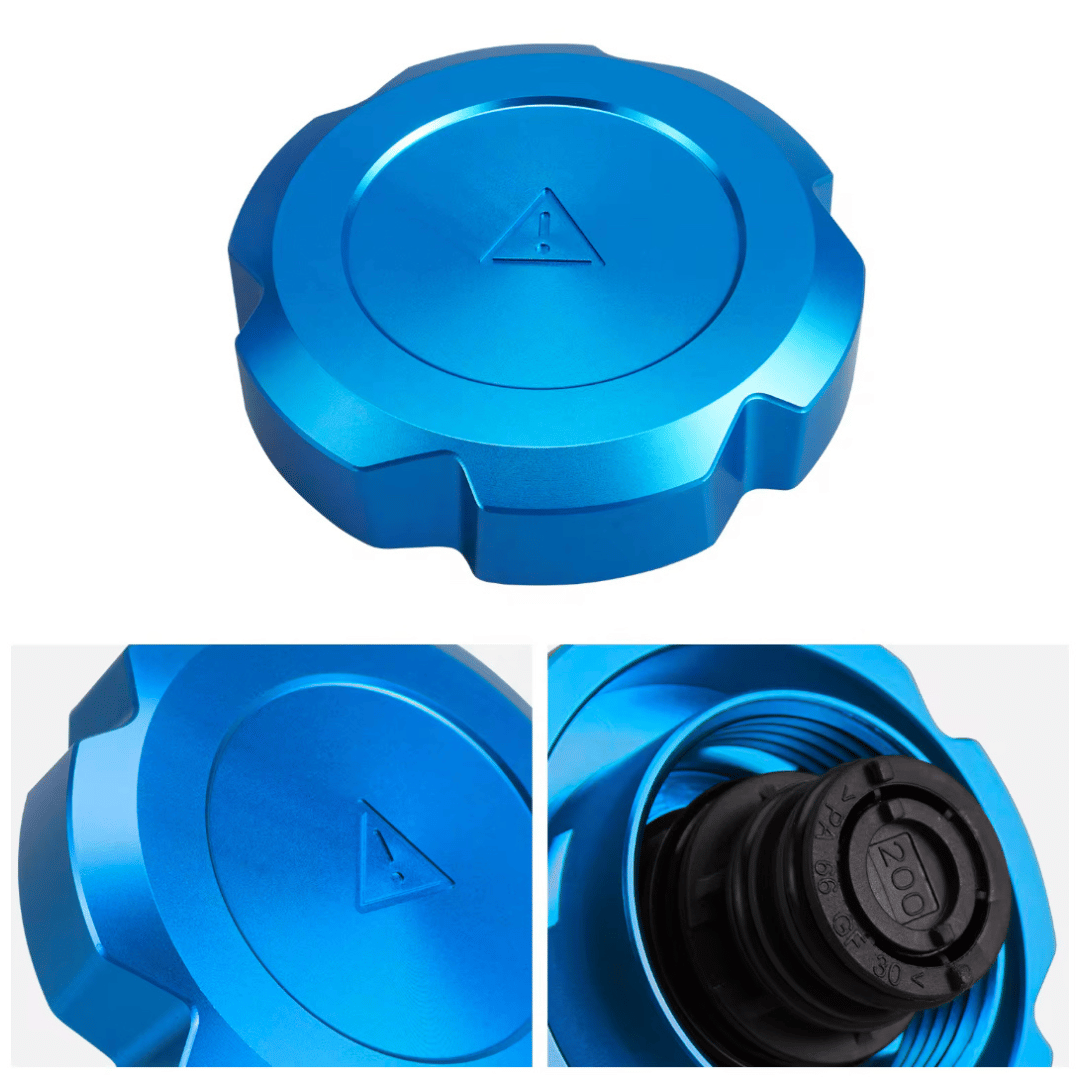 BMW Blue CNC Coolant Reservoir Cap