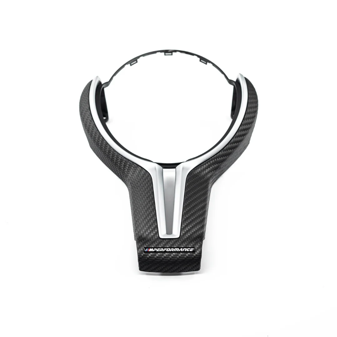 BMW F Series silver matte carbon steering trim