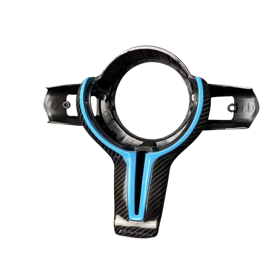 BMW light blue Carbon Steering Trim